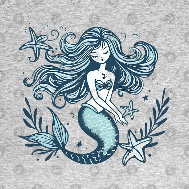 Beautiful Vintage Style Mermaid by Heartsake